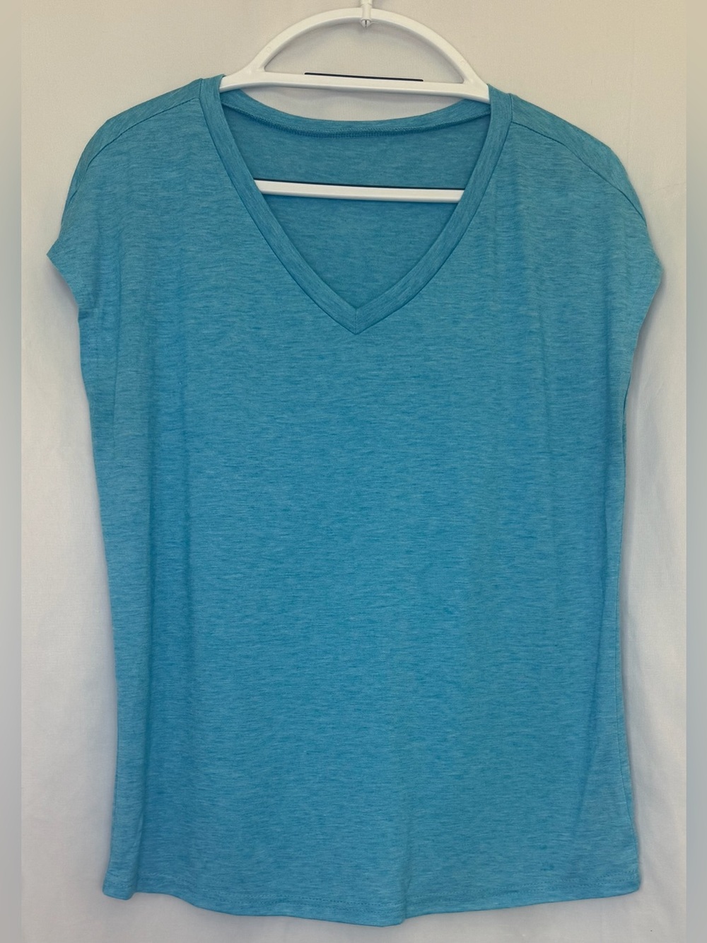 SHEIN Teal V-Neck Short Sleeve Tee Size Large